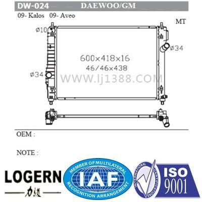 Car Auto Aluminum Daewoo Radiator for Kalos/Aveo&prime;09-10 Mt