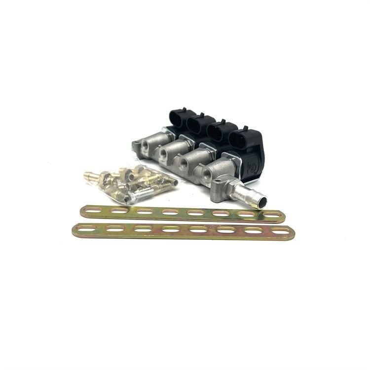Sequential LPG Motorcycle Parts Lr 2/3 Ohm CNG Injector Rail Kit for Other Auto Oil/Gas Conversion Engine Rail Parts Kit