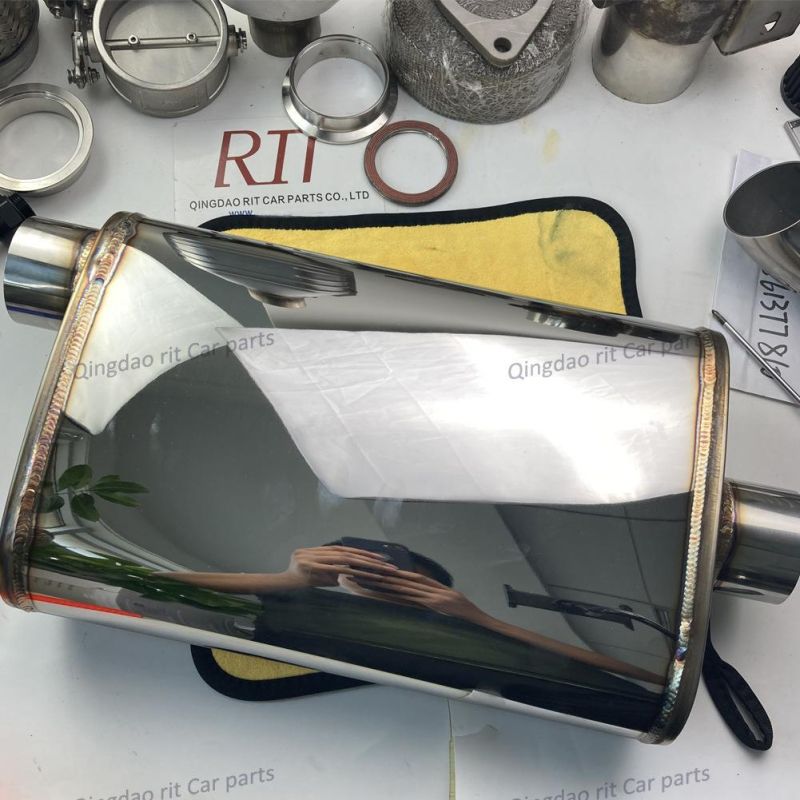 Dual Exhaust Tail Pipe Burnt End Tip Chrome Blue Color
