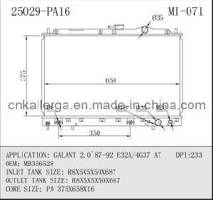 Radiator for Mitsubishi Galant 2.0 87-92 E32A/4G37 at 25029 (MI-071)