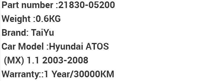 Auto Parts Rubber Engine Mount 21830-05200 for Hyundai Atos