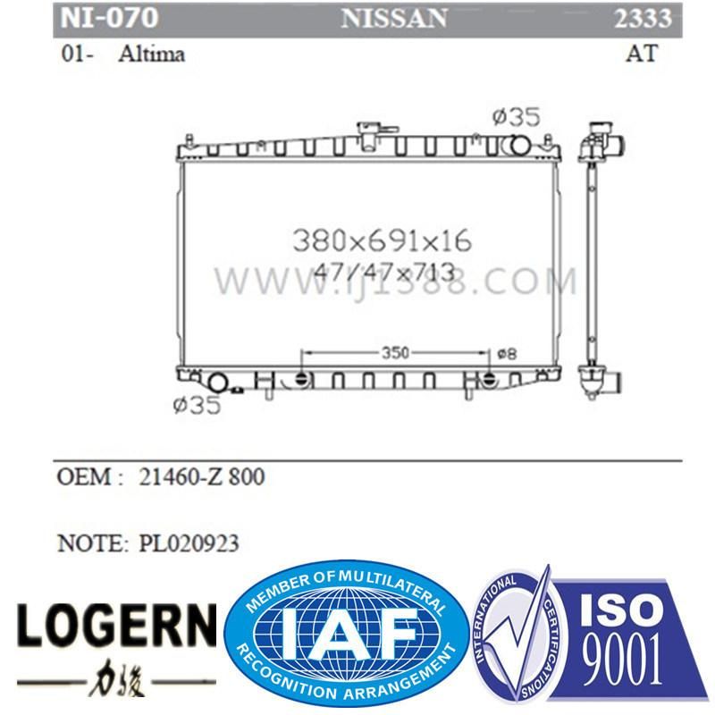 Car Assy Radiator for Nissan Altima′01- at Dpi: 2333