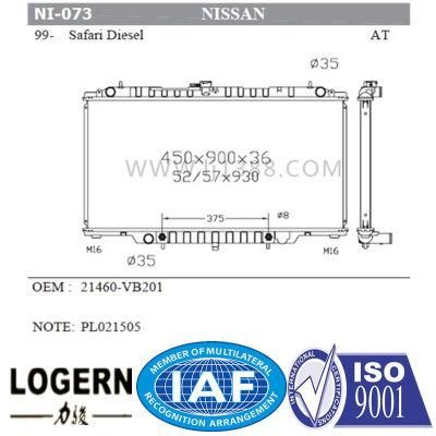 Brazed Aluminum Radiator for Nissan Safari Diesel&prime;97-00 at