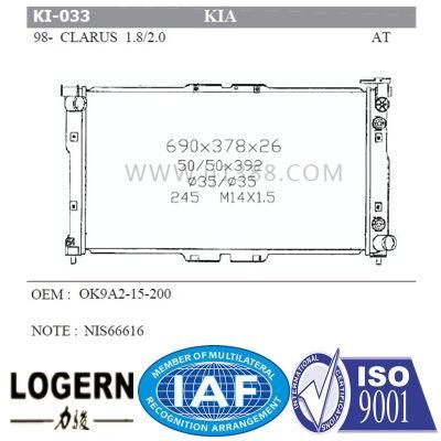 Advanced Cooling Auto Radiator for KIA Clarus 1.8/2.0&prime;98- at Ok9a2-15-200