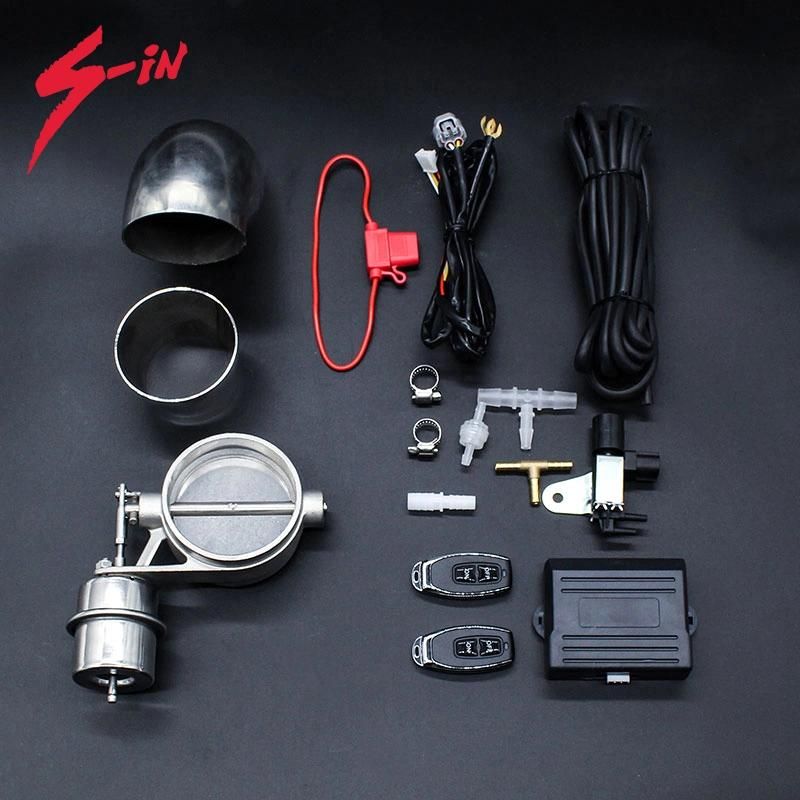 Universal Two Outlets H Style Exhaust Muffler with Valve & Controller