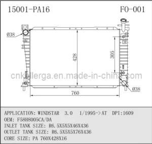 Radiator for Ford Windstar (95-) 3.0 at 15001 (FO-001)