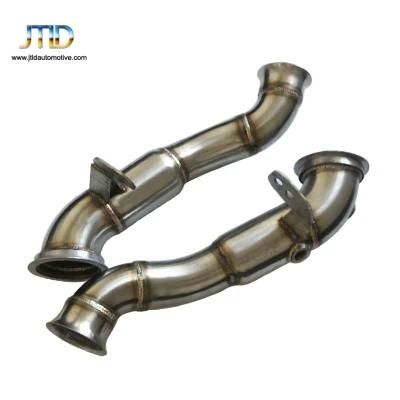 Catless 304 Stainless Steel Downpipes for Mercedes Benz C200 N54 07-11 335xi E90 E92