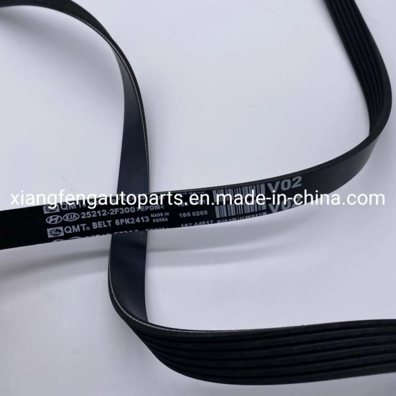 Automobile EPDM Fan Belt for Hyundai 25212-2f300 6pk2413