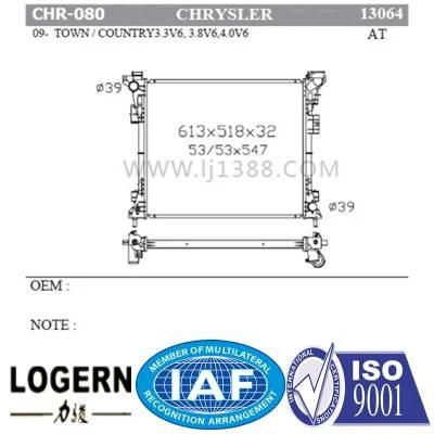 Chr-080 Brazed Radiators for Chrysler Town/Country&prime;09- at Dpi: 13064