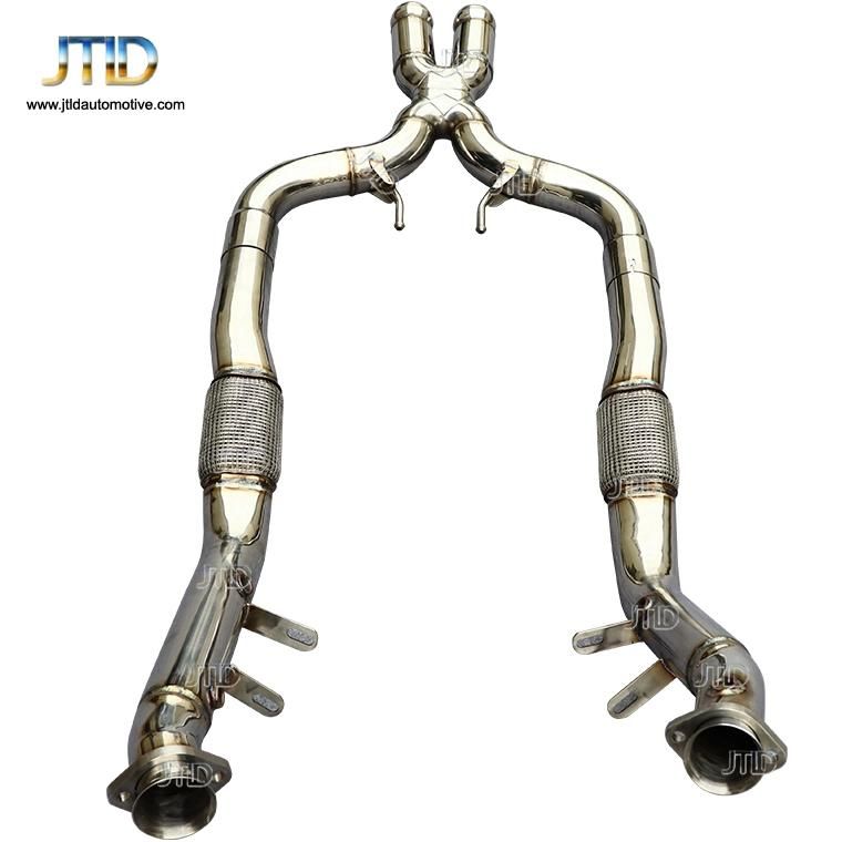 High Performance Exhaust Downpipe for Mercedes Amg S63 W222 C217 5.5 Biturbo Turbo Downpipes M157 Engine