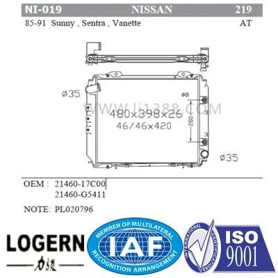 Aluminum Radiator for Nissan Sunny/Sentra/Vanette&prime;85-91 at Dpi: 219
