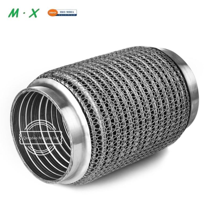 Performance Exhaust Flexible Connection Pipe Outer Wire Mesh Inner Interlock Layer