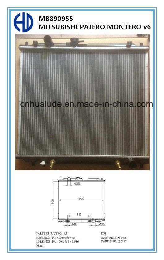 Aluminum Plastic Auto Radiator (MB890955)