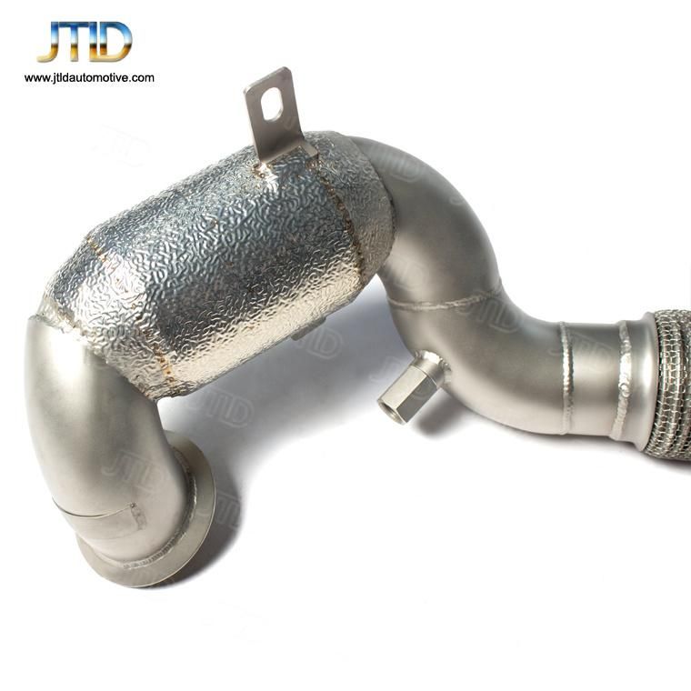 High Quality Customized Exhaust Downpipe with Cat Heatshield for VW 7.5 Gti