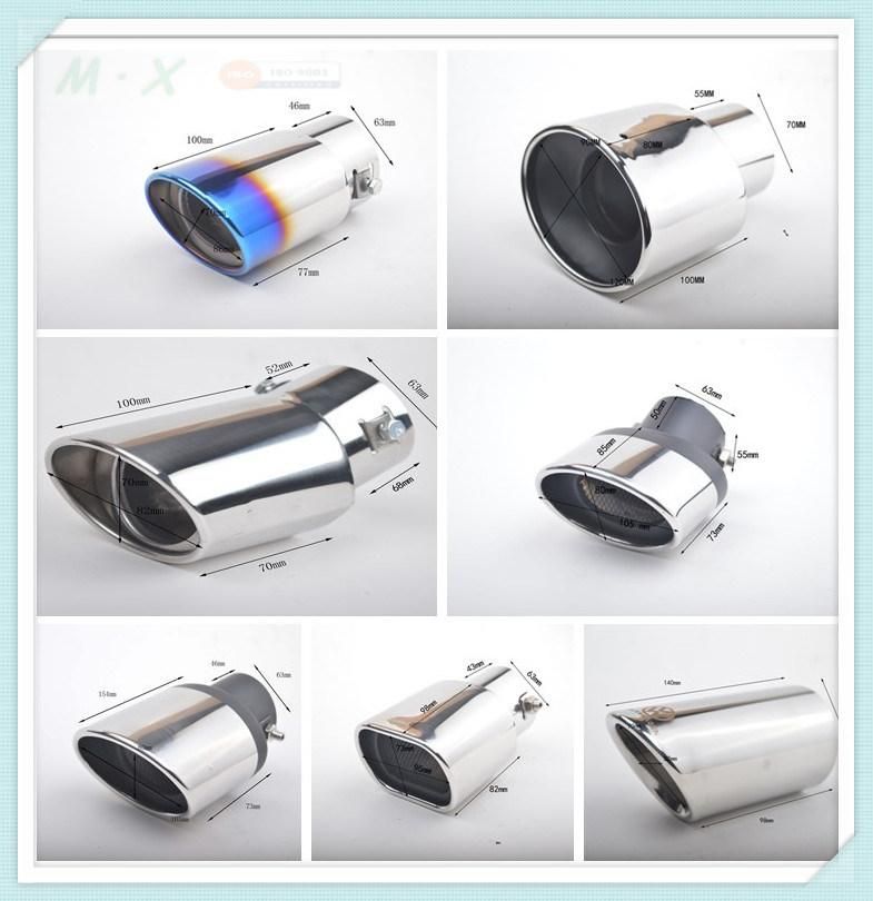 Superior Quality Exhaust Muffler Tips SS304/Ss201 with Doubal Outlet SS304