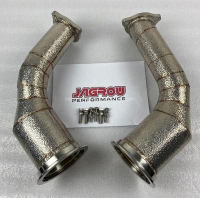 Jagrow Heat Sheild Design Custom Exhaust Downpipe for Audi RS5 Downpipe