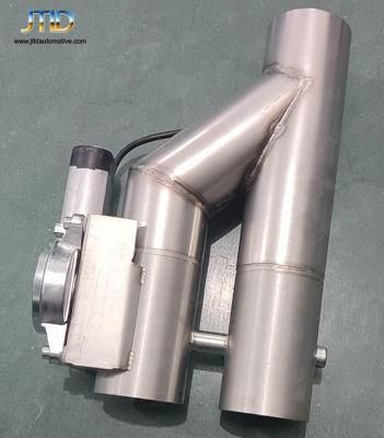 3 2.5 Inch Exhaust Cutouts Single Valves Electric Y Pipe with Remote Control Kit