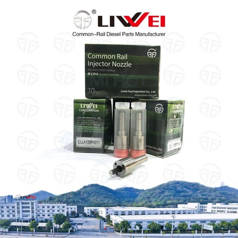 Liwei Brand Nozzle Dlla 152p 1072 Dlla 152p1072 for Common Rail Diesel Injector 095000-543# / 610# / 83408-98106693-2