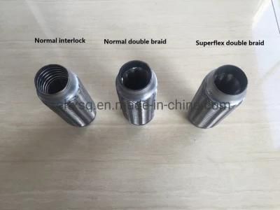 Universal Stainless Steel Car Exhaust System Double Braid Flexible Pipe