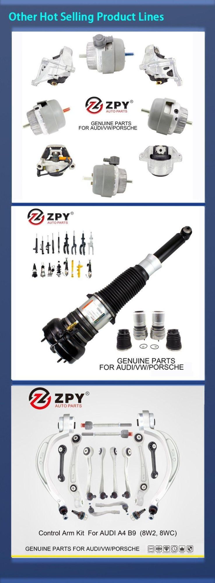 Zpy 4e0399151ap 2004 Left Gearbox Transmission Mount for Audi A8 D3 Engine Mounting 4e0 399 151 Ap