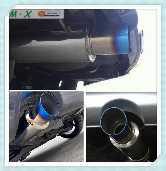 Universal 2 Inlet 3"Outlet Stainless Steel Exhaust Muffler Tips Pipes for Hks