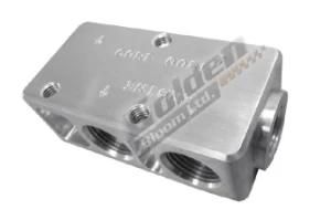 CNC Machining Billet Oil Filter Remote Block with Thermostat