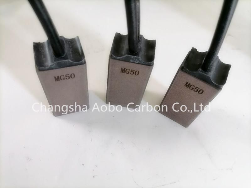Metal carbon brush MG50 for asynchronous motor slip ring and charging generator