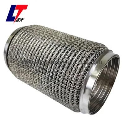 Car Exhaust Muffler 89X200 Stainless Steel Wire Mesh Exhaust Flexible Pipe