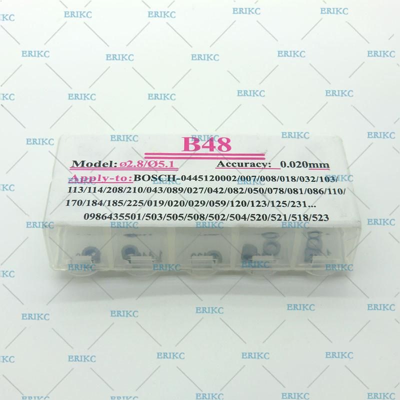 Erikc B48 Bosch Injector Nozzle Base Washers Oil Adjustment Shims and Armature Lift Adjusting Shim Set Size: 1.38mm-1.56mm