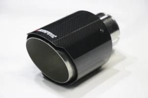 Universal Car Auto Muffler Exhaust Silencer Tips Tail Pipes Carbon Fiber