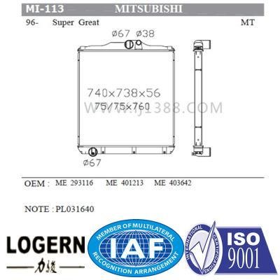 Auto Aluminum Radiator for Mitsubishi Super Great&prime;96-03 Mt