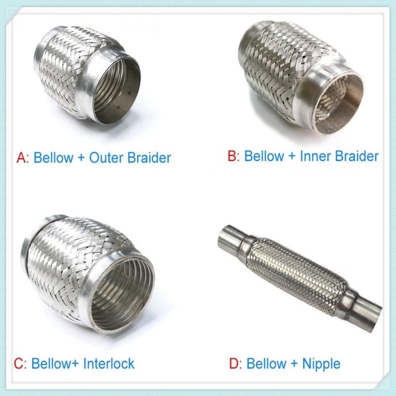 Stainless Steel Flexible Exhaust Pipe/Flexible Soft Connection with Interlock Layer