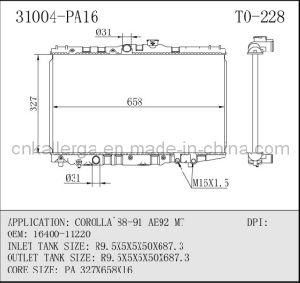 Auto Radiator for Toyota Corolla 88-91 Ae92 Mt 31004 (TO-228)