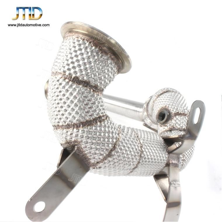 304 Stainless Steel High Performance Exhaust Downpipe with Heat Shield for Audi A3 1.4