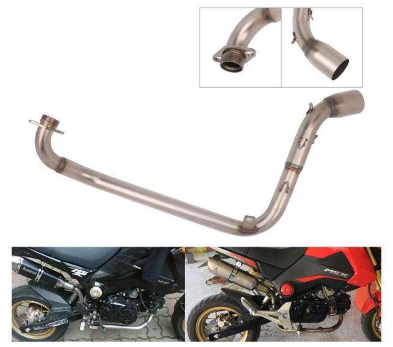Motorcycle Exhaust System Front Pipe Modified Connect Stainless Steel High Mount Link Pipe for Honda Grom Msx125 2013-2019