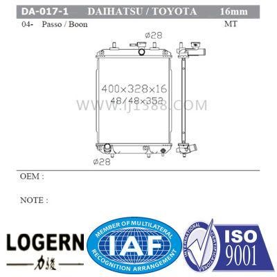 Aluminum Auto Radiator for Daihatsu Passo/Boon&prime;04-/L260&prime;02- Mt