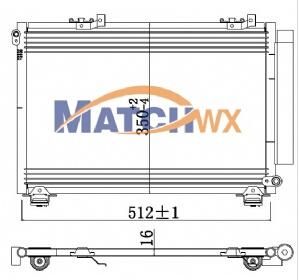 Condenser for Toyota Echo 2000-2002