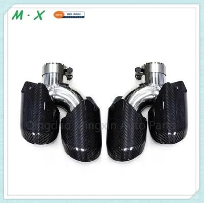 High Quality Universal Modified Car Exhaust Muffler Tail Dual Exhaust Pipe Muffler Carbon Exhaust Tip