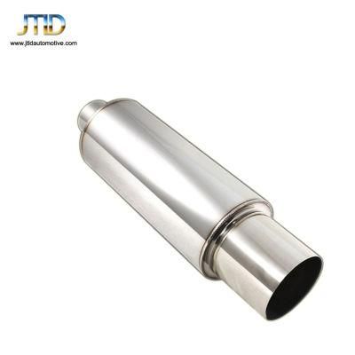 Universal Stainless Steel 2.5 Inch Inlet 4 Inch Outlet Length 18.5 Inch Exhaust Tip Muffler