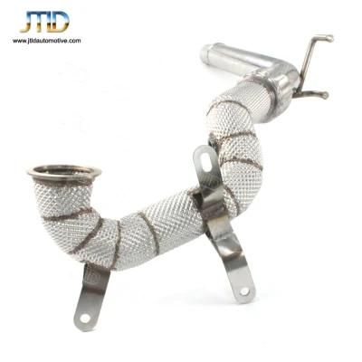 304 Stainless Steel High Performance Exhaust Downpipe with Heat Shield for Audi A3 1.4