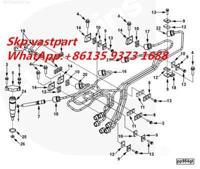 C Ummins Qsc Fuel Supply Tube 3944690 3944694 3944688 3944692 3944696