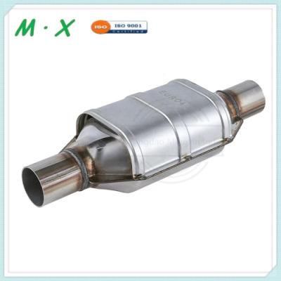 Auto Parts Universal Round Catalytic Converter with Body Diameter 4.5inch with Nipple Exhaust Pipe