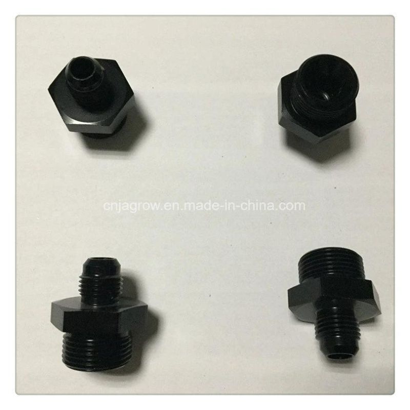 Aluminum Black M22 to 6an Male Adapter