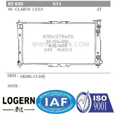Auto Aluminum Radiator for KIA Clarus 1.8/2.0&prime;98- at Ok9b1-15-200
