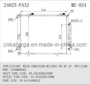 Auto Radiator for Mercedes-Benz W210/E280/E320 M112921 95-97 AT 24023 (ME-034)