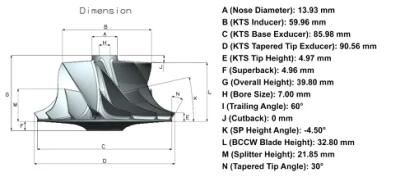 New Hx40W H351cw Turbo Billet Compressor Wheel Dodge RAM 5.9L Cummins Turbo Spare Part Turbocharger