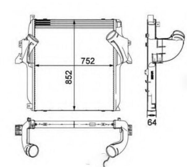 Heavy Truck Spare Parts OEM 1676631 96961 Volvo Intercooler Radiator for Volvo Fh12 FM12 FM 7 FM9