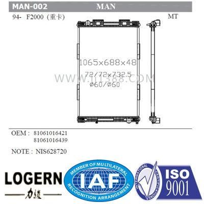 Man Branch Radiator for Man F2000&prime;94-00 Mt 81061016421