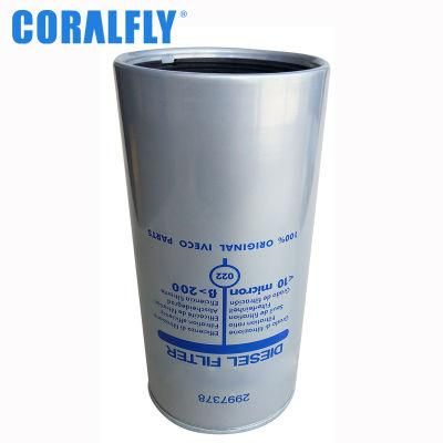 Coralfly Fuel Filter Water Separator Spin-on Filter Element 2997378 P551026 for Donaldson/Iveco Filter