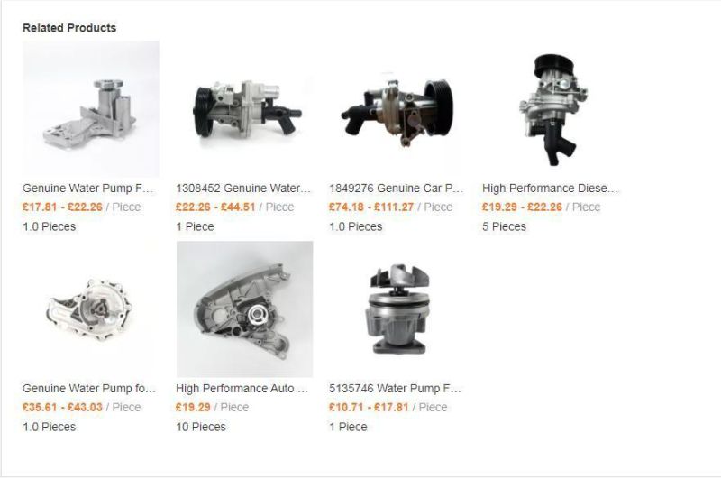 China Auto Spare Parts Diesel Car Engine Water Pump Price for Ford Transit Ranger Everest Focus Fiesta Ecosport Mondeo